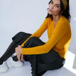 Maison Montagut Pull Col V En Laine Merinos - Barbara><noscript><img width=