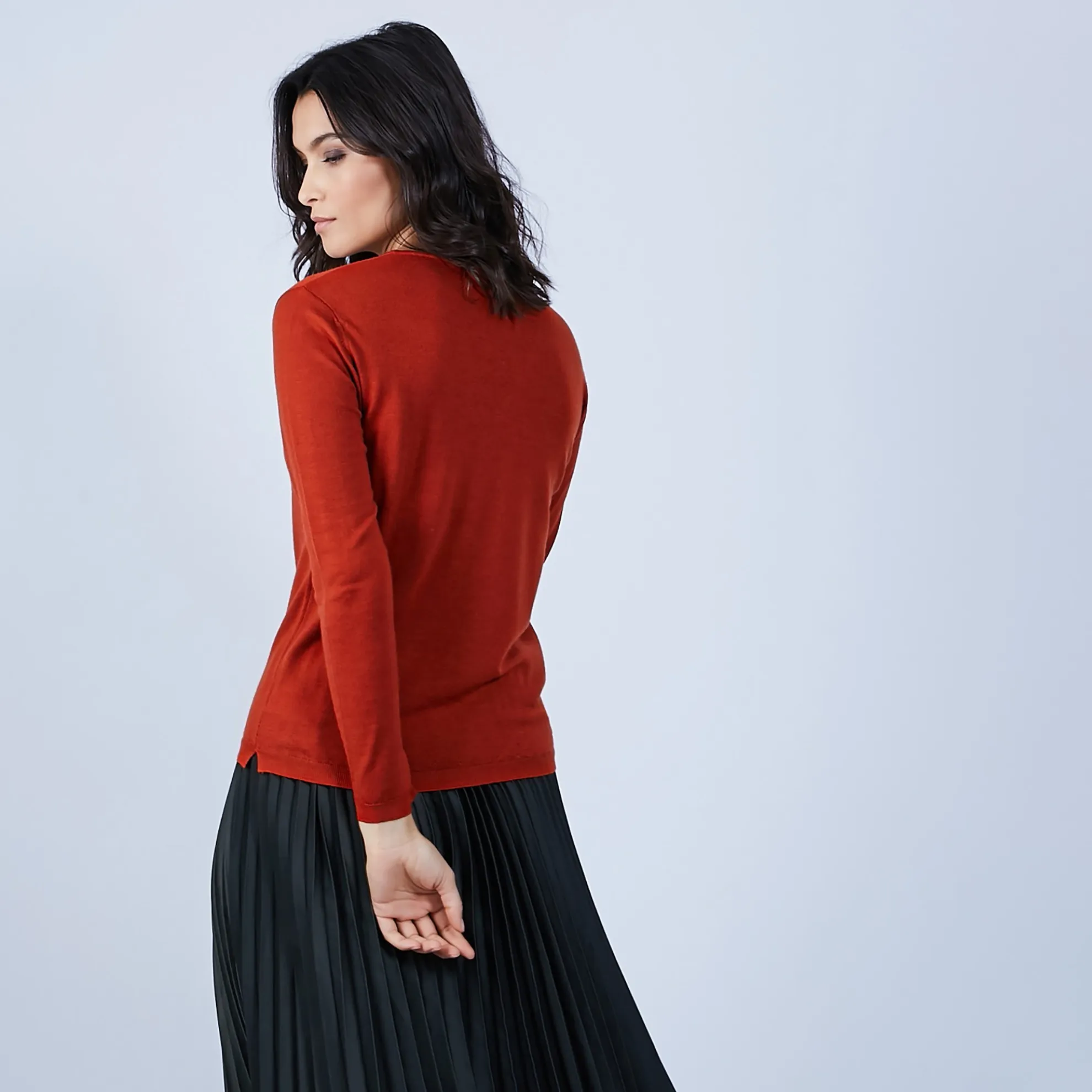 Maison Montagut Pull Col V En Laine Merinos - Barbara>Femme Pulls