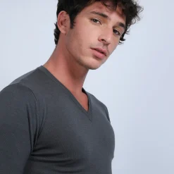 Maison Montagut Pull Col V En Laine Merinos - Badyss><noscript><img width=