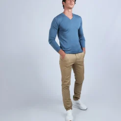 Maison Montagut Pull Col V En Laine Merinos - Badyss><noscript><img width=