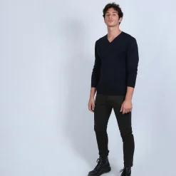 Maison Montagut Pull Col V En Laine Merinos - Badyss><noscript><img width=