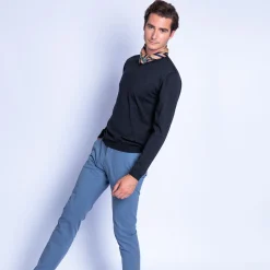 Maison Montagut Pull Col V En Laine Merinos - Fox><noscript><img width=