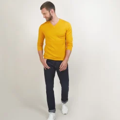 Maison Montagut Pull Col V En Laine Merinos - Badyss><noscript><img width=