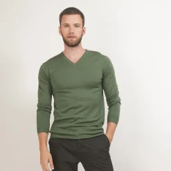 Maison Montagut Pull Col V En Laine Merinos - Badyss><noscript><img width=