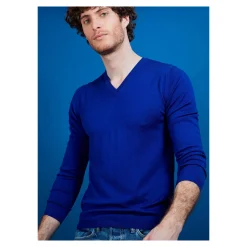 Maison Montagut Pull Col V En Laine Merinos - Badyss><noscript><img width=