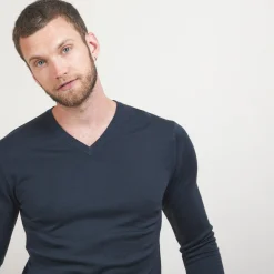 Maison Montagut Pull Col V En Laine Merinos - Badyss><noscript><img width=