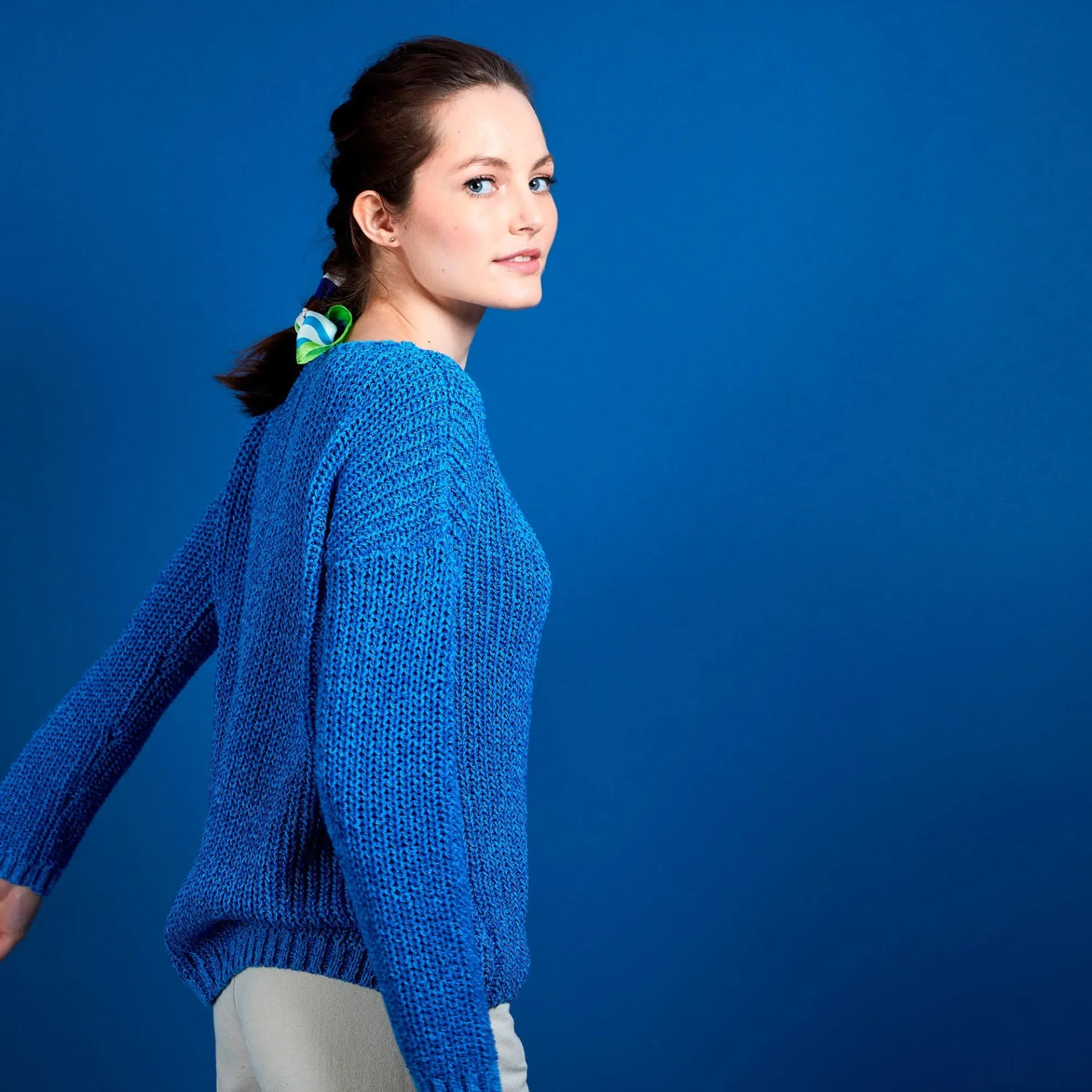 Maison Montagut Pull Col V En Maille Cotelee - Bulle>Femme Pulls