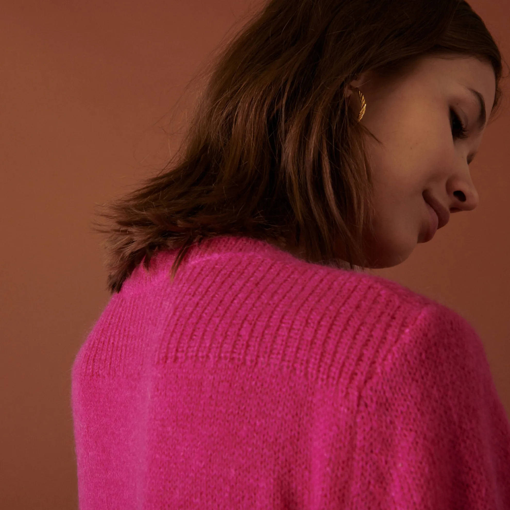 Maison Montagut Pull Col V En Mohair Finitions Bords Cotes - Astrid>Femme Pulls