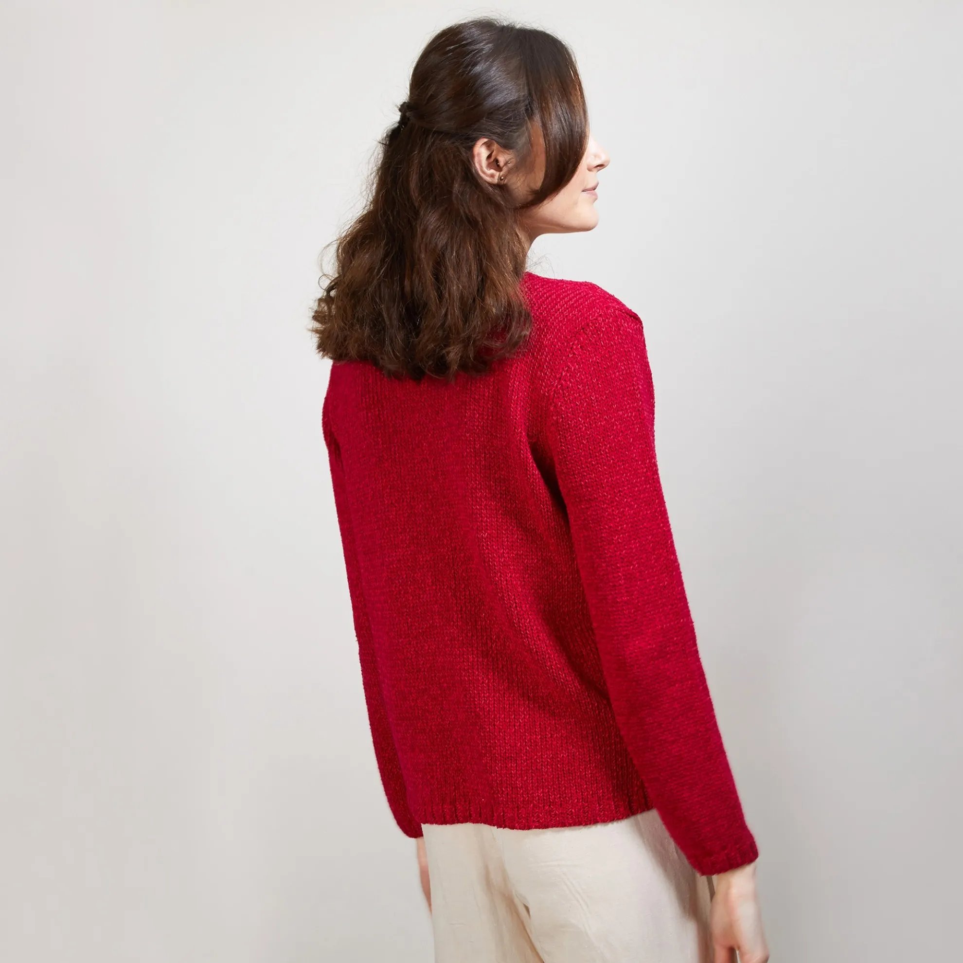 Maison Montagut Pull Col V En Soie Coton Et Laine - Blovis>Femme Pulls