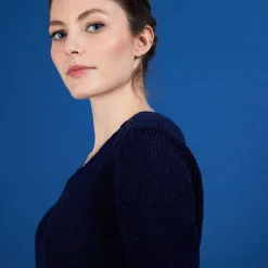 Maison Montagut Pull Col V En Soie Coton Et Laine - Blovis><noscript><img width=