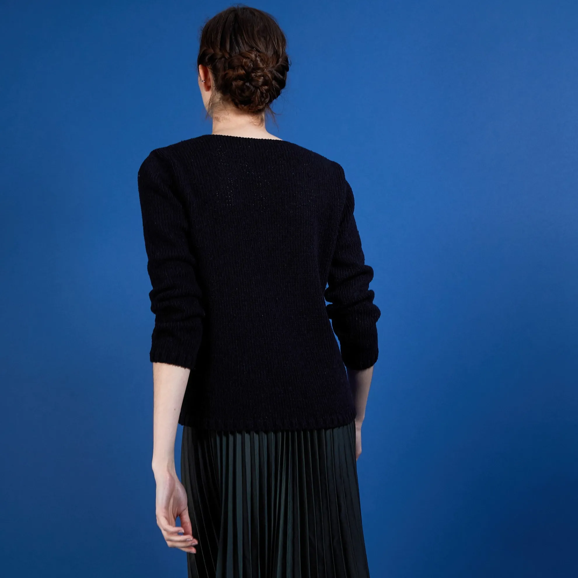 Maison Montagut Pull Col V En Soie Coton Et Laine - Blovis>Femme Pulls