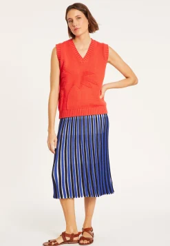 Maison Montagut Pull Col V Sans Manches En Coton - Manon><noscript><img width=