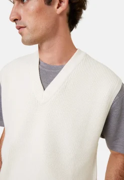 Maison Montagut Pull Col V Sans Manches En Laine Merinos - Felipe><noscript><img width=