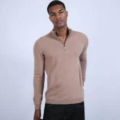 Maison Montagut Pull Col Zippe En Cachemire 2 Fils - Blaise><noscript><img width=