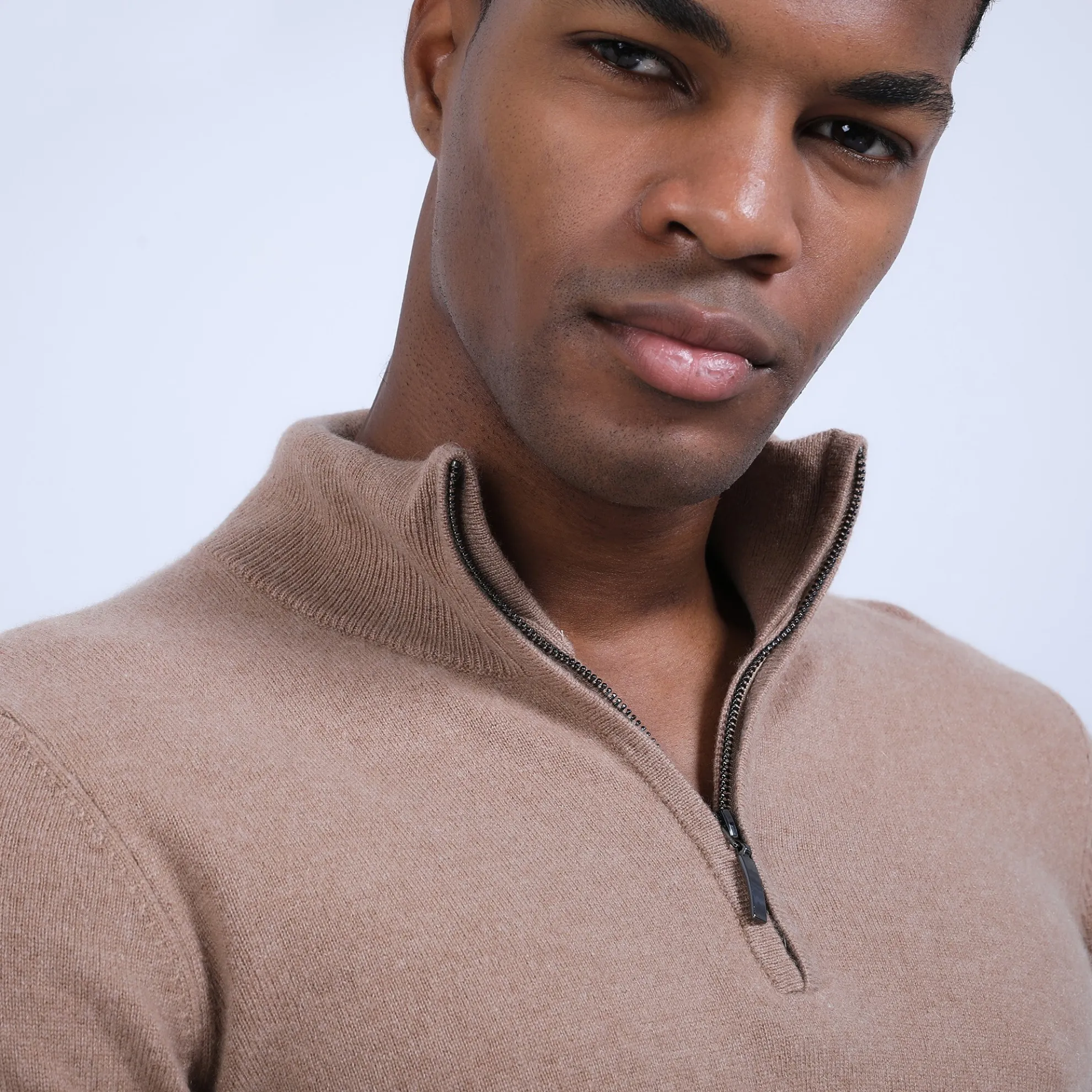 Maison Montagut Pull Col Zippe En Cachemire 2 Fils - Blaise>Homme Pulls