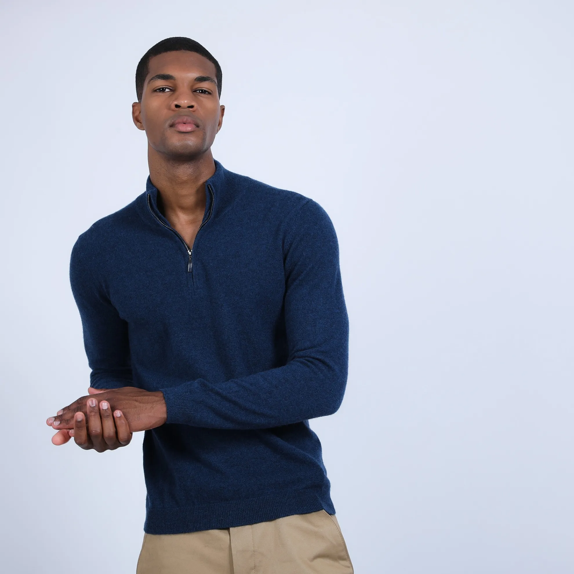 Maison Montagut Pull Col Zippe En Cachemire 2 Fils - Blaise>Homme Pulls