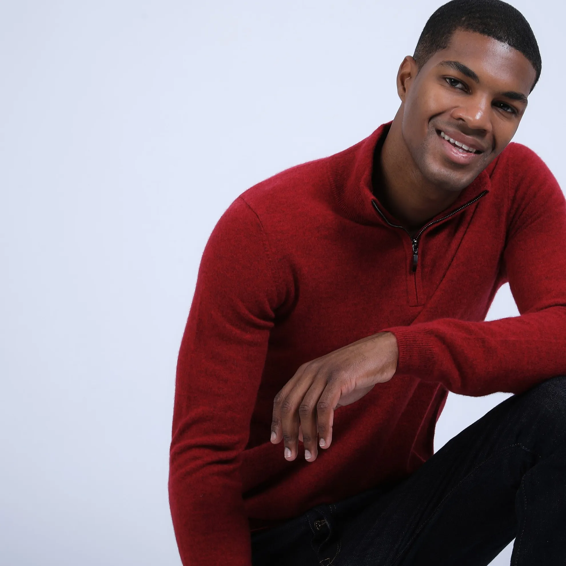 Maison Montagut Pull Col Zippe En Cachemire 2 Fils - Blaise>Homme Pulls