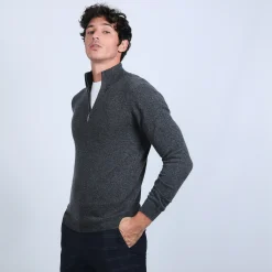 Maison Montagut Pull Col Zippe En Cachemire 2 Fils - Blaise><noscript><img width=