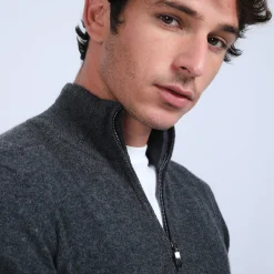 Maison Montagut Pull Col Zippe En Cachemire 2 Fils - Blaise><noscript><img width=