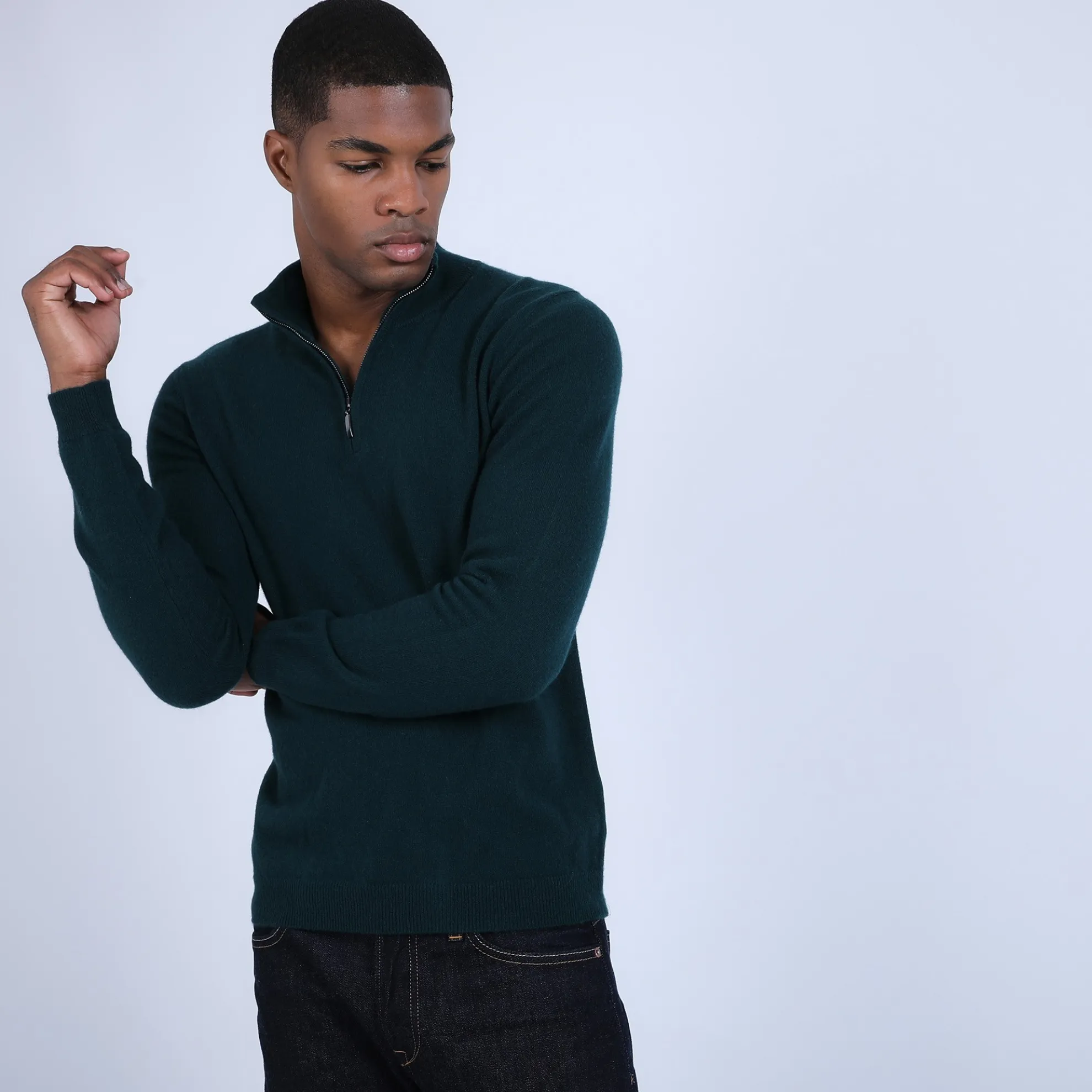 Maison Montagut Pull Col Zippe En Cachemire 2 Fils - Blaise>Homme Pulls