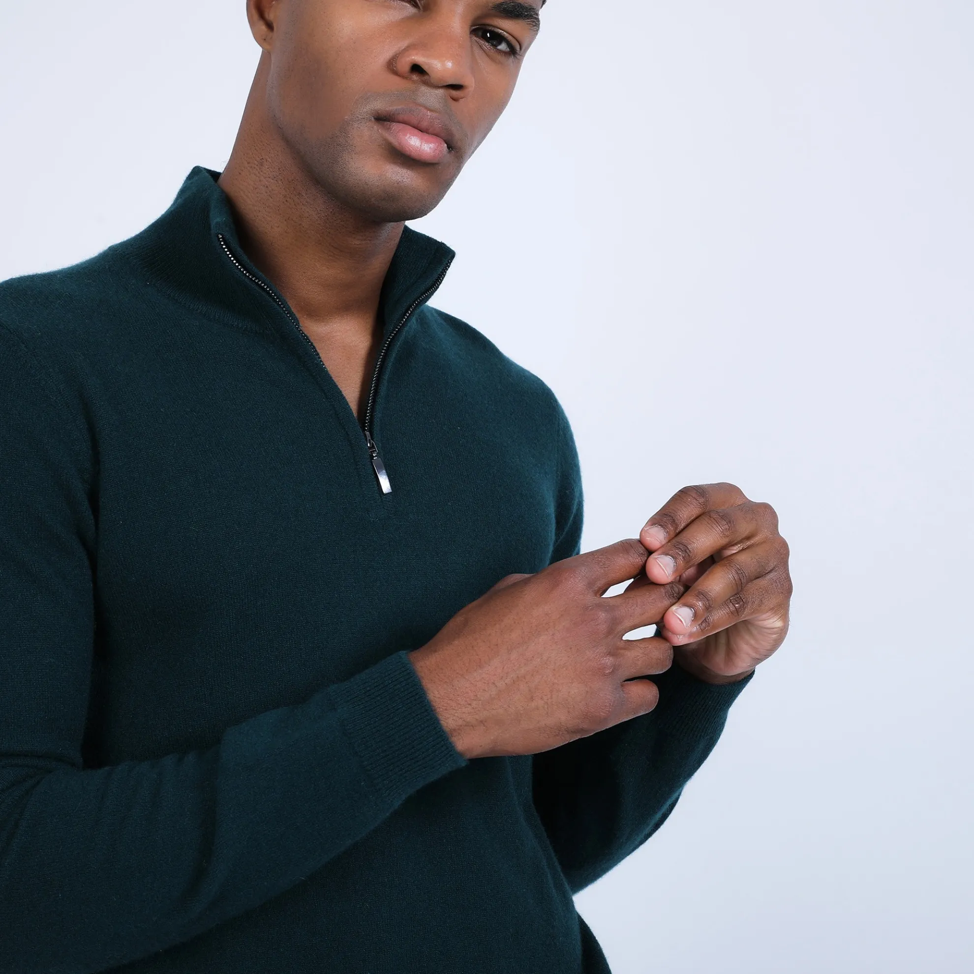 Maison Montagut Pull Col Zippe En Cachemire 2 Fils - Blaise>Homme Pulls