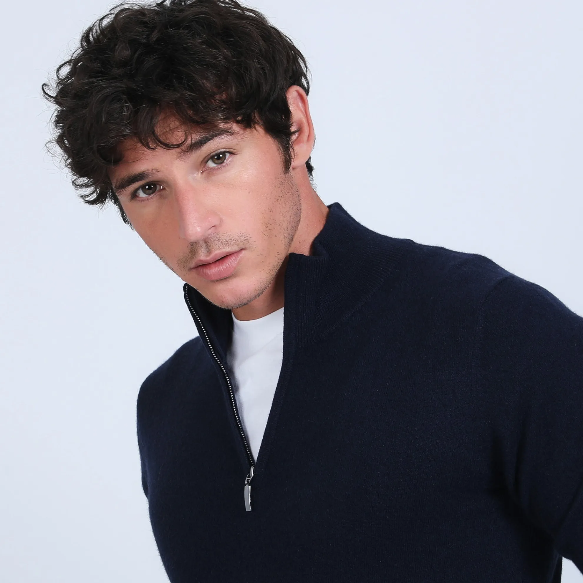 Maison Montagut Pull Col Zippe En Cachemire 2 Fils - Blaise>Homme Pulls