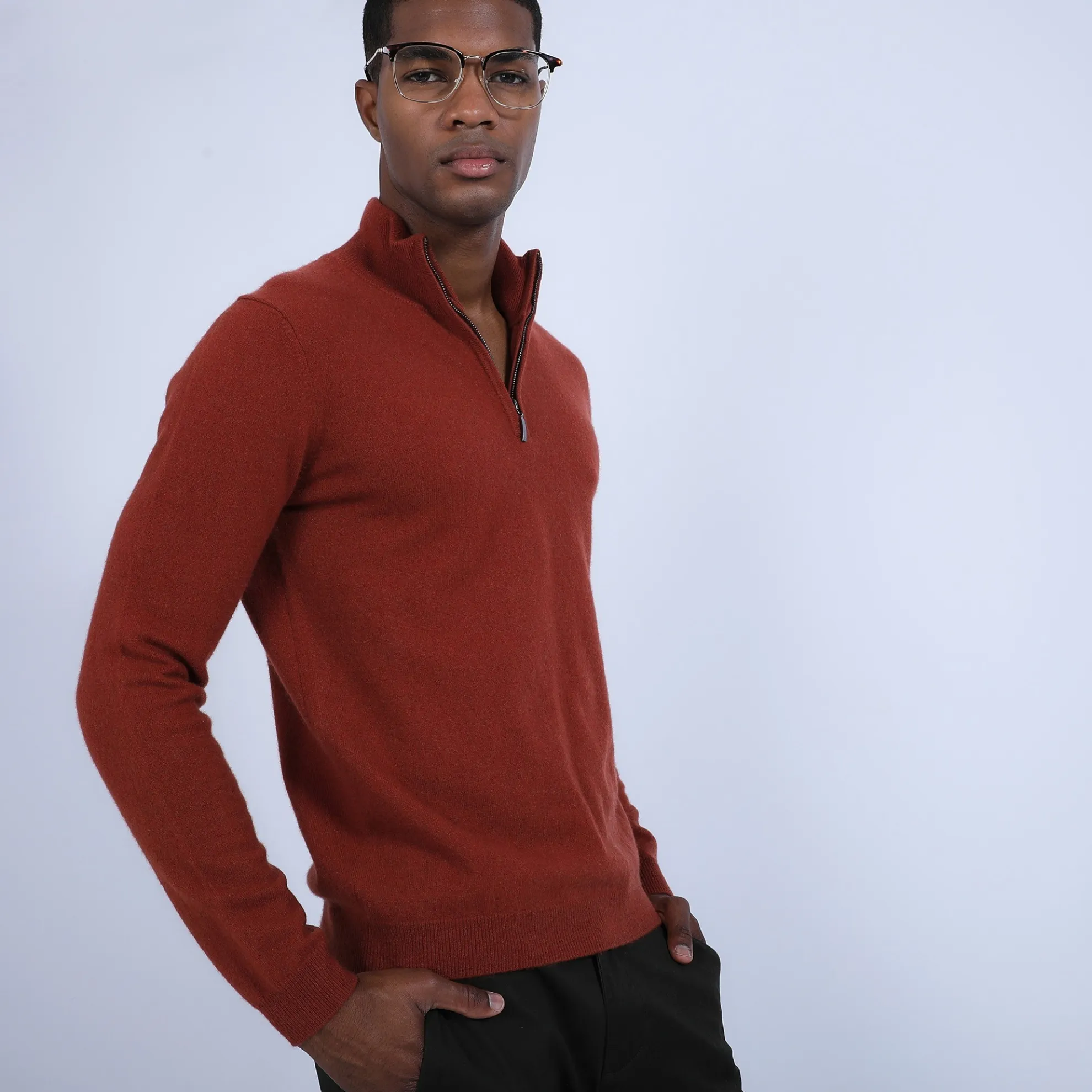 Maison Montagut Pull Col Zippe En Cachemire 2 Fils - Blaise>Homme Pulls