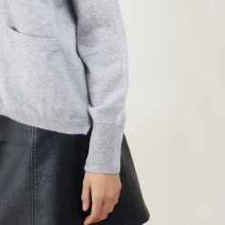 Maison Montagut Pull Court Col V En Cachemire Avec Poches - Balba><noscript><img width=