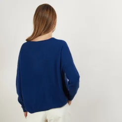 Maison Montagut Pull Court Col V En Cachemire Avec Poches - Balba><noscript><img width=