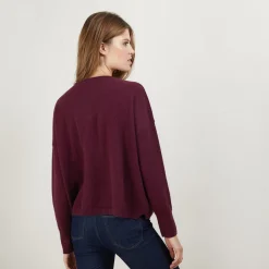 Maison Montagut Pull Court Col V En Cachemire Avec Poches - Balba><noscript><img width=