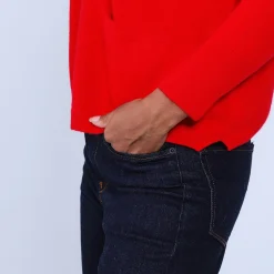 Maison Montagut Pull Court Col V En Cachemire Avec Poches - Balba><noscript><img width=