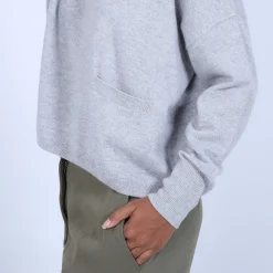 Maison Montagut Pull Court Col V En Cachemire Avec Poches - Balba><noscript><img width=