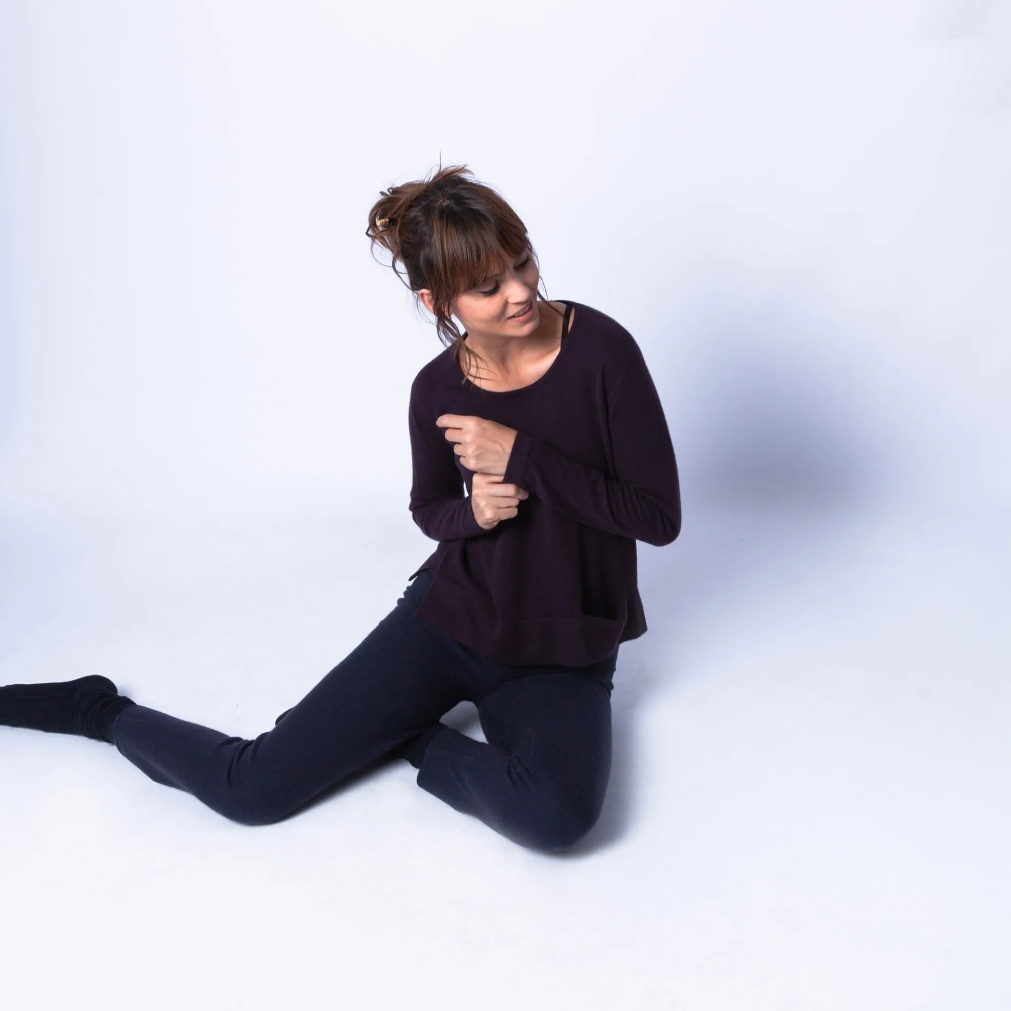 Maison Montagut Pull Court Fentes Cotes En Cachemire - Harmonie>Femme Pulls