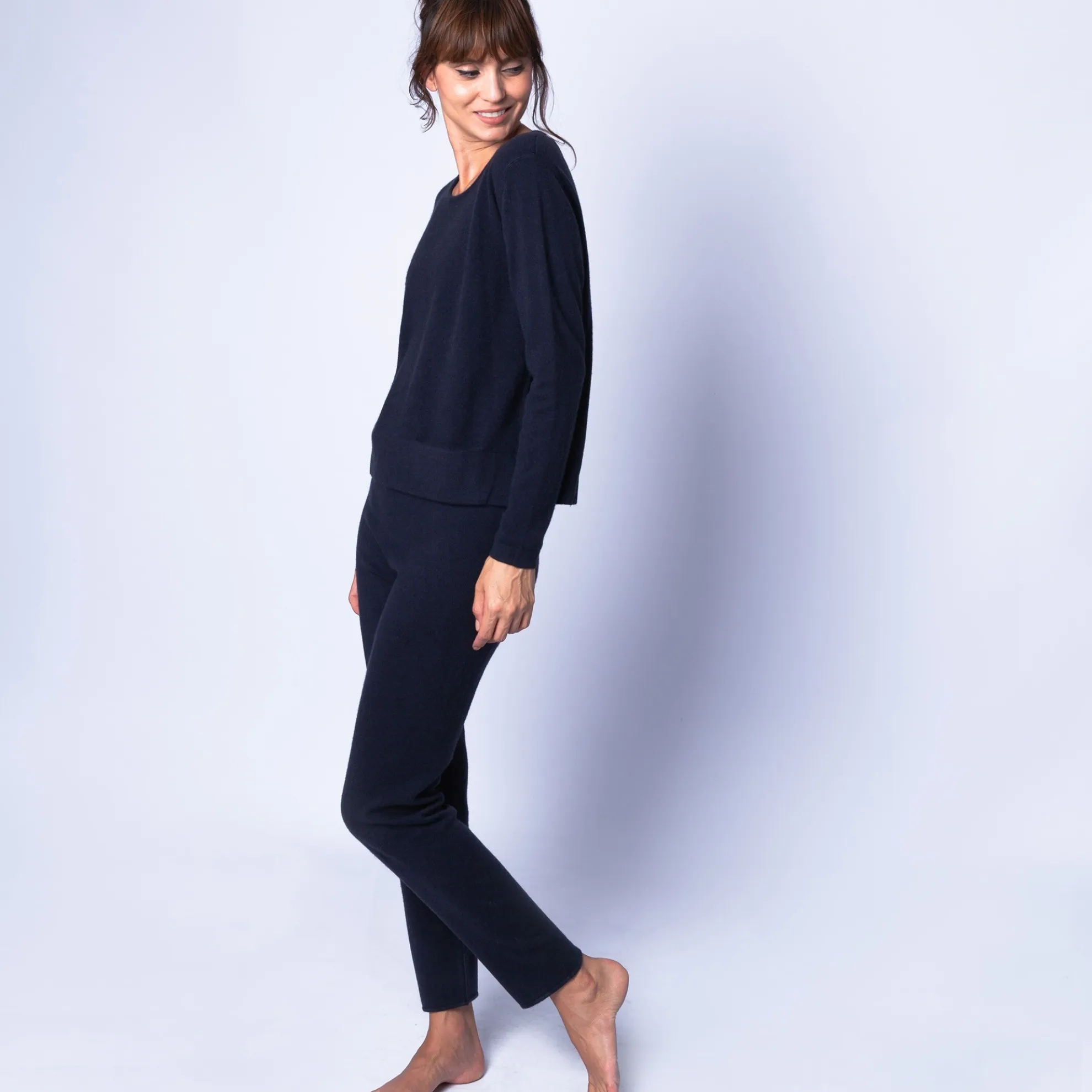 Maison Montagut Pull Court Fentes Cotes En Cachemire - Harmonie>Femme Pulls