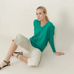 Maison Montagut Pull Emmanchures Marteau En Lin Cachemire - Bailen><noscript><img width=