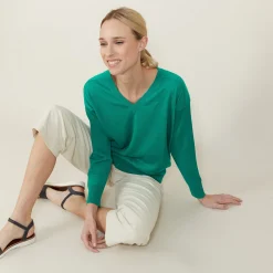 Maison Montagut Pull Emmanchures Marteau En Lin Cachemire - Bailen><noscript><img width=