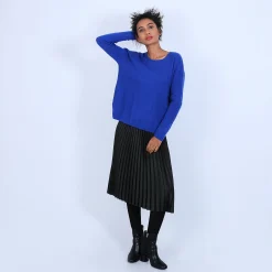 Maison Montagut Pull En Cachemire A Col Rond Boutons Dos - Becky><noscript><img width=