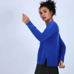 Maison Montagut Pull En Cachemire A Col Rond Boutons Dos - Becky><noscript><img width=