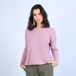 Maison Montagut Pull En Cachemire A Col Rond Boutons Dos - Becky><noscript><img width=