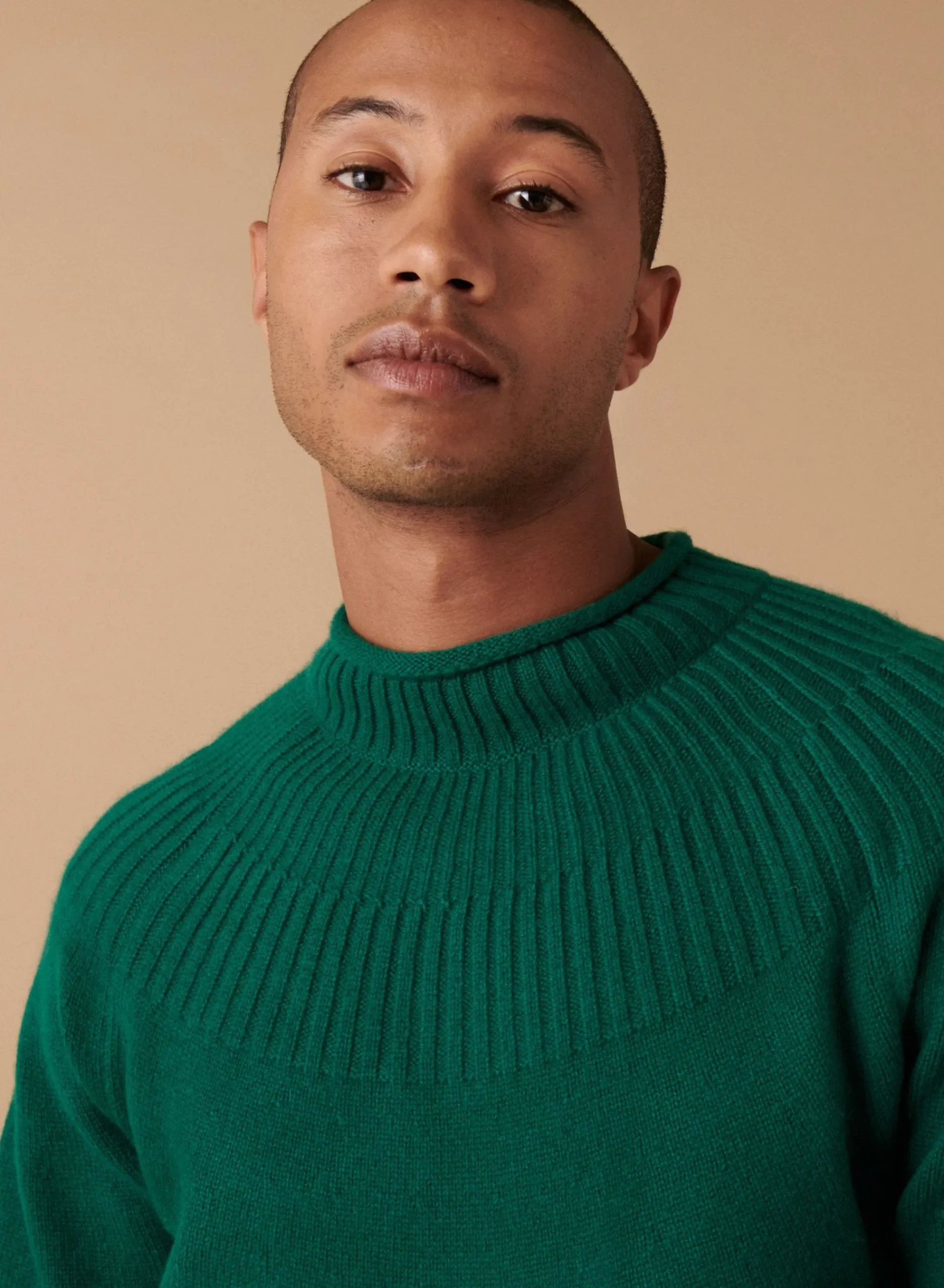 Maison Montagut Pull En Cachemire Col Avec Jeu De Mailles - Arman>Homme Pulls