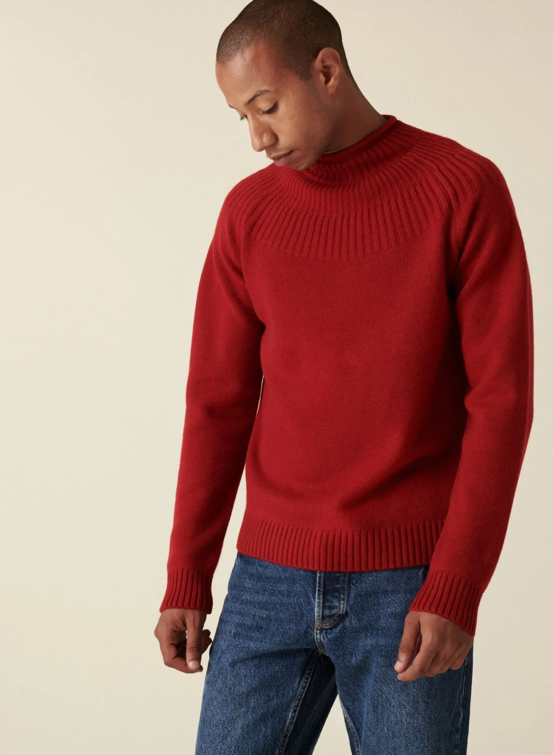 Maison Montagut Pull En Cachemire Col Avec Jeu De Mailles - Arman>Homme Pulls