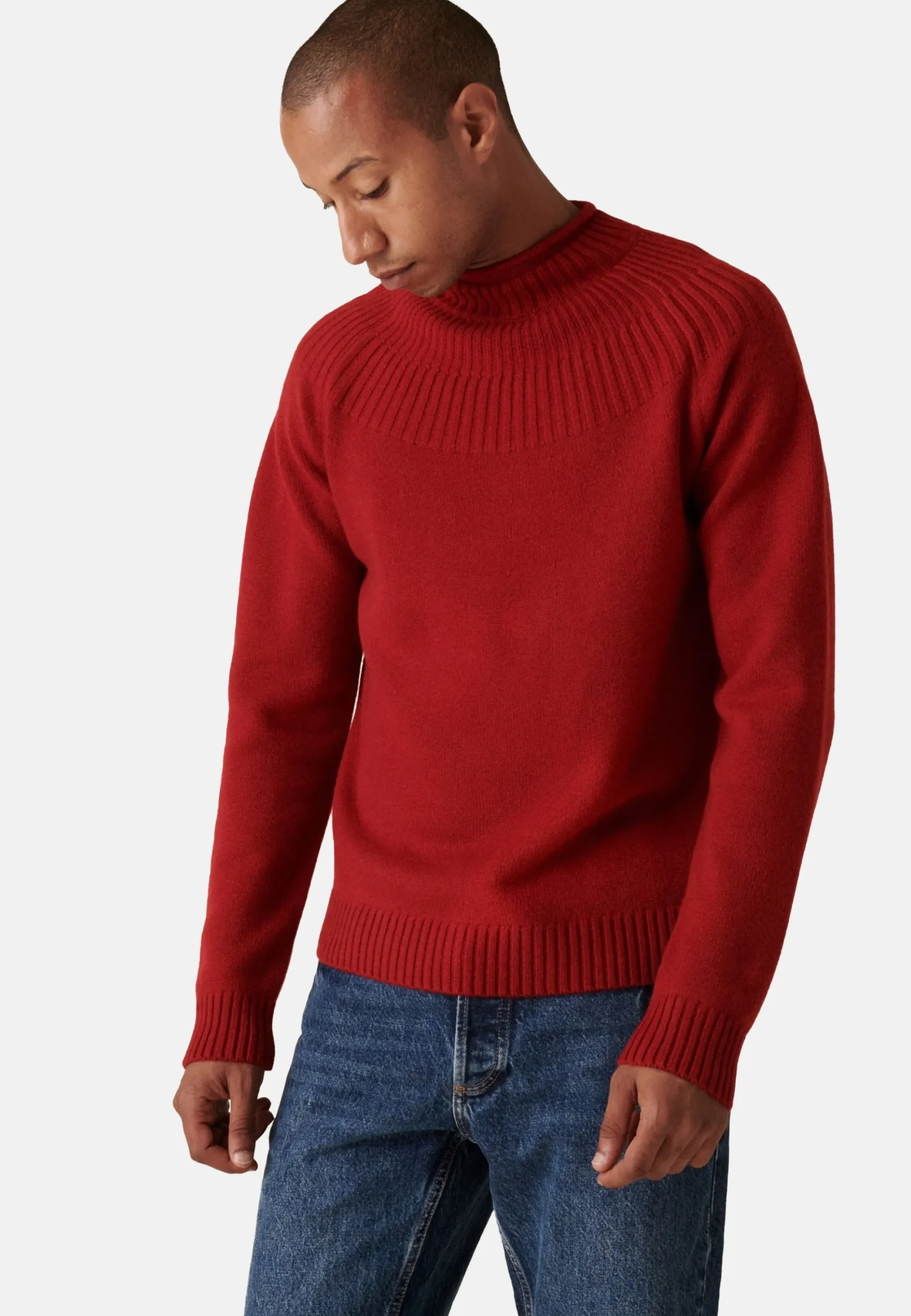 Maison Montagut Pull En Cachemire Col Avec Jeu De Mailles - Arman>Homme Pulls