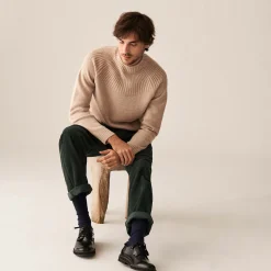 Maison Montagut Pull En Cachemire Col Avec Jeu De Mailles - Arman><noscript><img width=