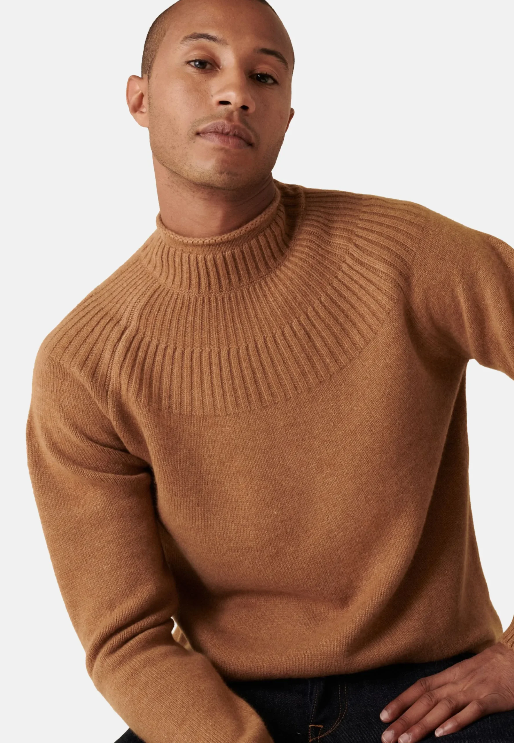 Maison Montagut Pull En Cachemire Col Avec Jeu De Mailles - Arman>Homme Pulls