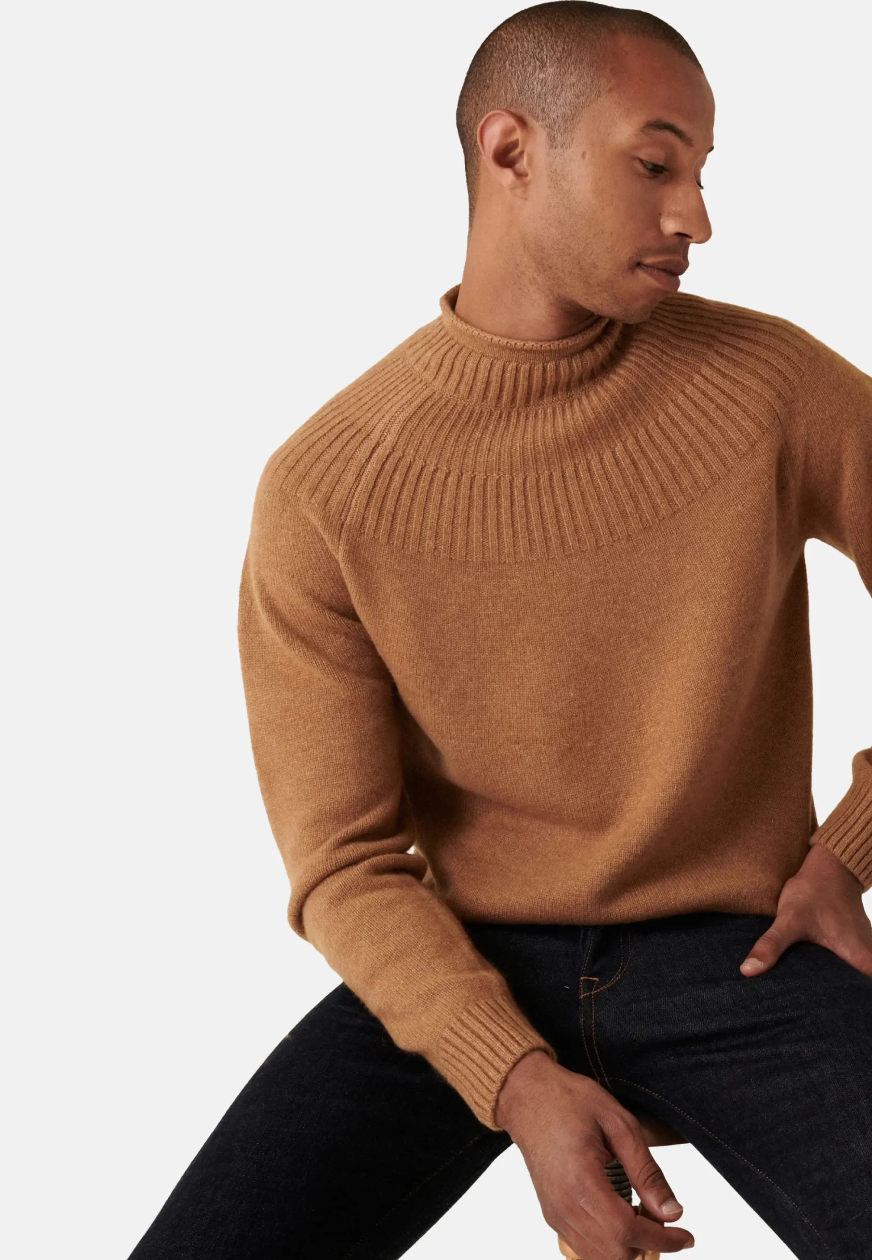 Maison Montagut Pull En Cachemire Col Avec Jeu De Mailles - Arman>Homme Pulls