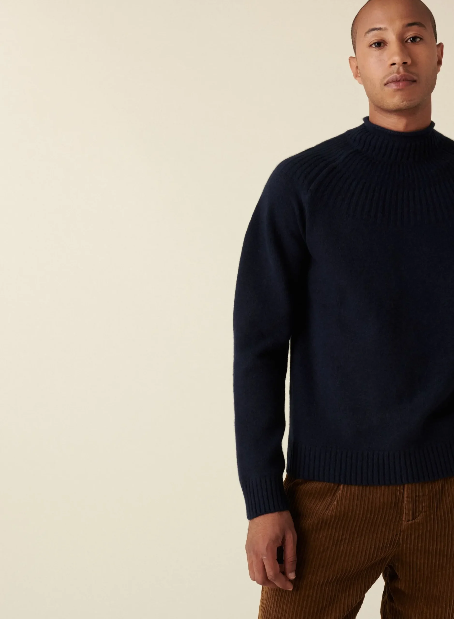 Maison Montagut Pull En Cachemire Col Avec Jeu De Mailles - Arman>Homme Pulls