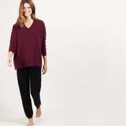 Maison Montagut Pull En Cachemire Col V Avec Fentes - Brendao><noscript><img width=