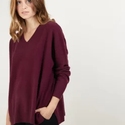 Maison Montagut Pull En Cachemire Col V Avec Fentes - Brendao><noscript><img width=