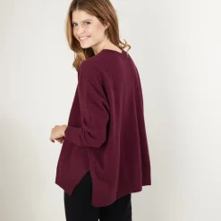 Maison Montagut Pull En Cachemire Col V Avec Fentes - Brendao><noscript><img width=