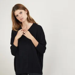 Maison Montagut Pull En Cachemire Col V Avec Fentes - Brendao><noscript><img width=